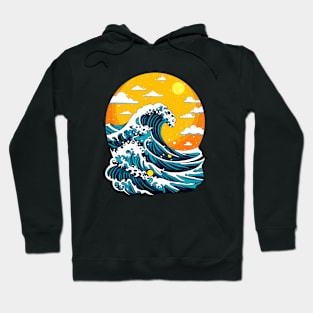 Japanese style waves. Hoodie